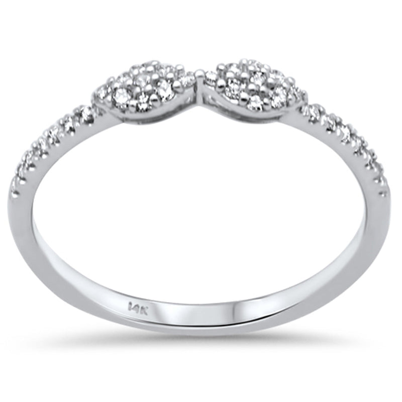 .15ct G SI 14K White Gold Diamond Ring Band Size 6.5