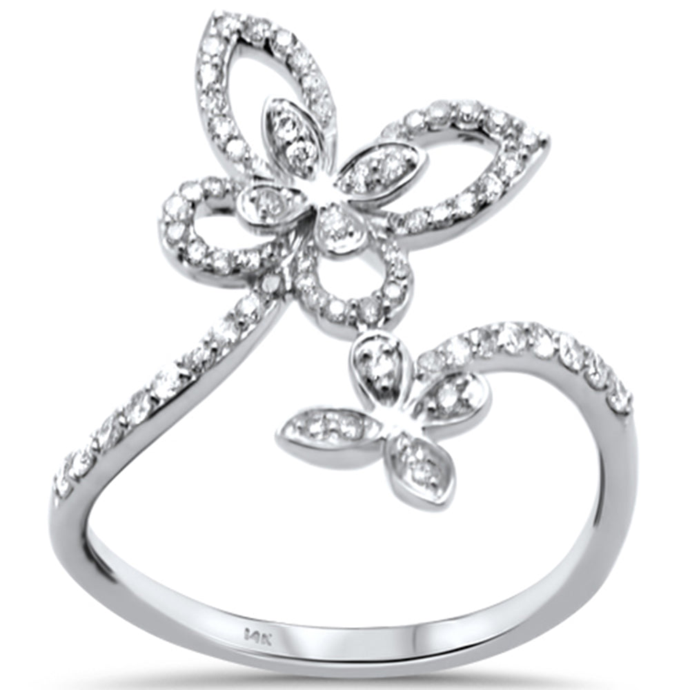 SPECIAL! .33ct G SI 14K White Gold Diamond Wrap Around Band Ring Size 6.5