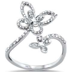 SPECIAL! .33ct G SI 14K White Gold Diamond Wrap Around Band Ring Size 6.5