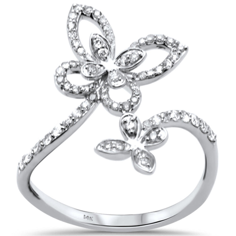SPECIAL! .33ct G SI 14K White Gold Diamond Wrap Around Band Ring Size 6.5