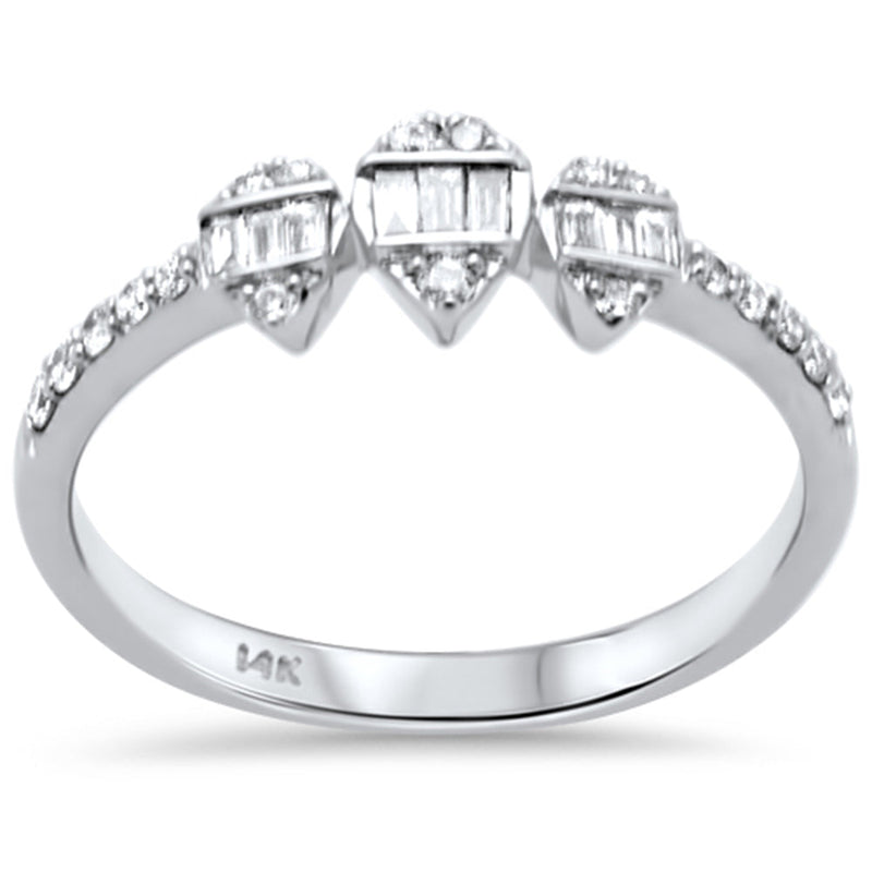 SPECIAL! .24ct G SI 14K White Gold Diamond Ring Band Size 6.5