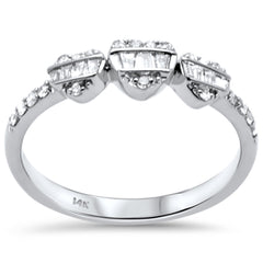 SPECIAL! .27ct G SI 14K White Gold Diamond Ring Band Size 6.5