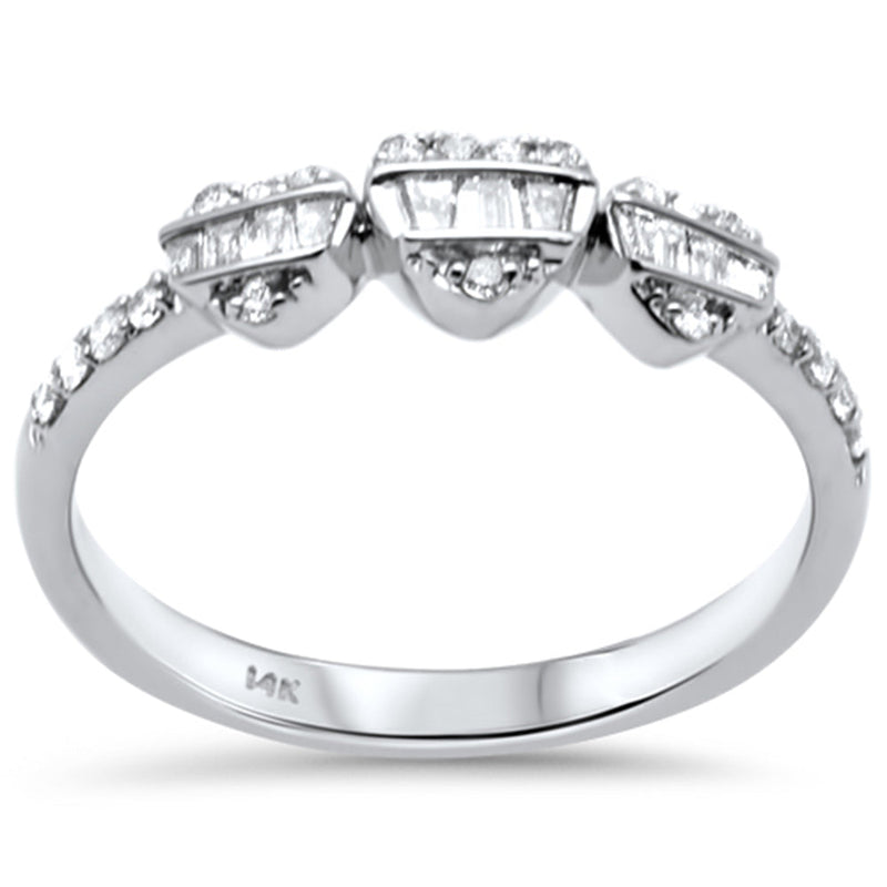 SPECIAL! .27ct G SI 14K White Gold Diamond Ring Band Size 6.5