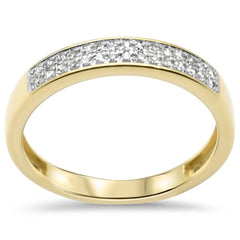.13ct G SI 10K Yellow Gold Diamond Wedding Band Ring Size 6.5