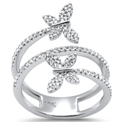 SPECIAL!.40ct G SI 14K White Gold Diamond Butterfly Wrap Around Ring Size 6.5