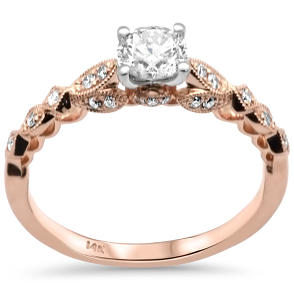 SPECIAL! .62ct G SI 14K Rose Gold Diamond Engagement Ring  Size 6.5
