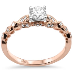 SPECIAL! .62ct G SI 14K Rose Gold Diamond Engagement Ring  Size 6.5
