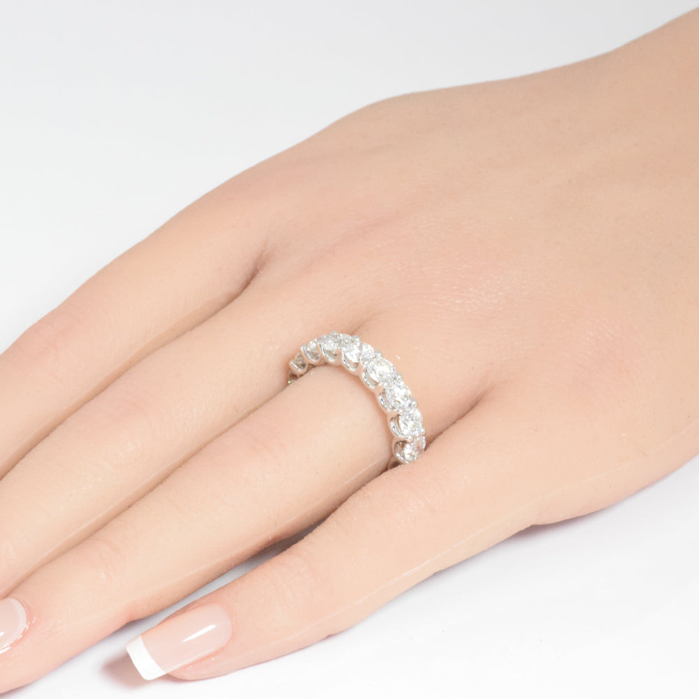 SPECIAL!5.12ct G SI 14K White Gold Diamond Eternity Ring Size 6.5