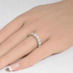 SPECIAL!3.47ct G SI 14K White Gold Diamond Eternity Ring Size 6.5