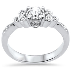 SPECIAL! .72ct G SI 18K White Gold Diamond Engagement Ring  Size 6.5