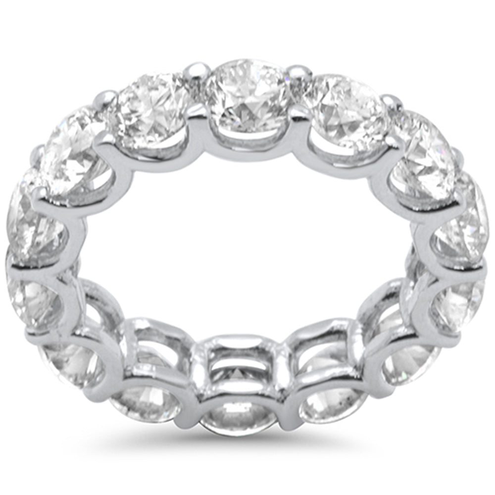 SPECIAL! 7.06ct G SI 14K White Gold Round Diamond Eternity Band Ring Size 6.5