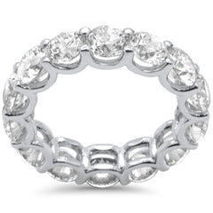 SPECIAL! 7.06ct G SI 14K White Gold Round Diamond Eternity Band Ring Size 6.5