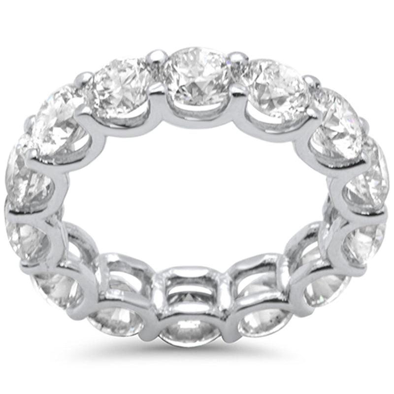 SPECIAL! 7.06ct G SI 14K White Gold Round Diamond Eternity Band Ring Size 6.5