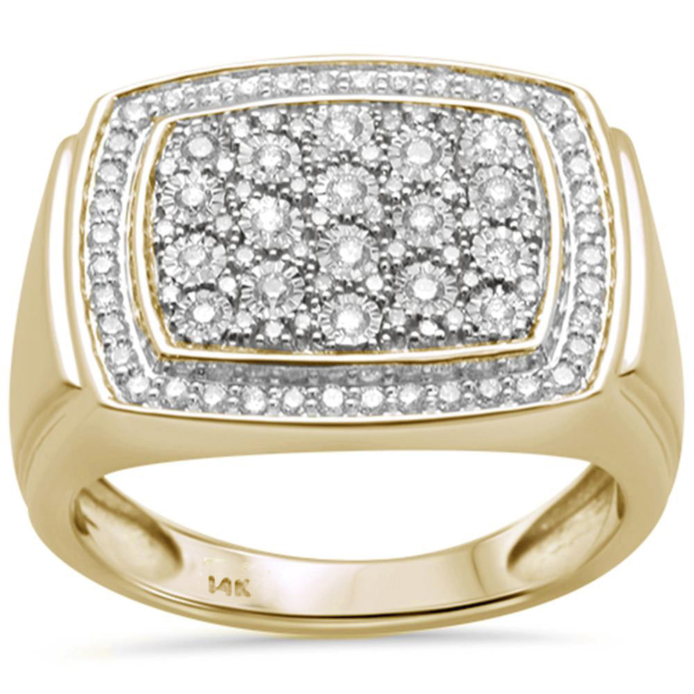 SPECIAL! .61ct 14K Yellow Gold Diamond Men's Ring Band Size 10