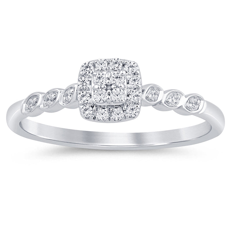 SPECIAL! .13ct G SI 14K White Gold Diamond Engagement Ring Size 6.5