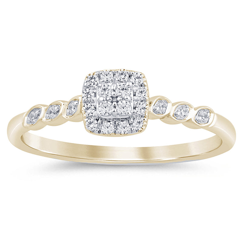 SPECIAL! .14ct G SI 14K Yellow Gold Diamond Engagement Ring Size 6.5