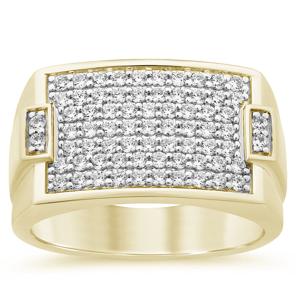 SPECIAL! .99ct G SI 14K Yellow Gold Diamond Men's Band Ring Size 10