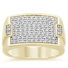SPECIAL! .99ct G SI 14K Yellow Gold Diamond Men's Band Ring Size 10