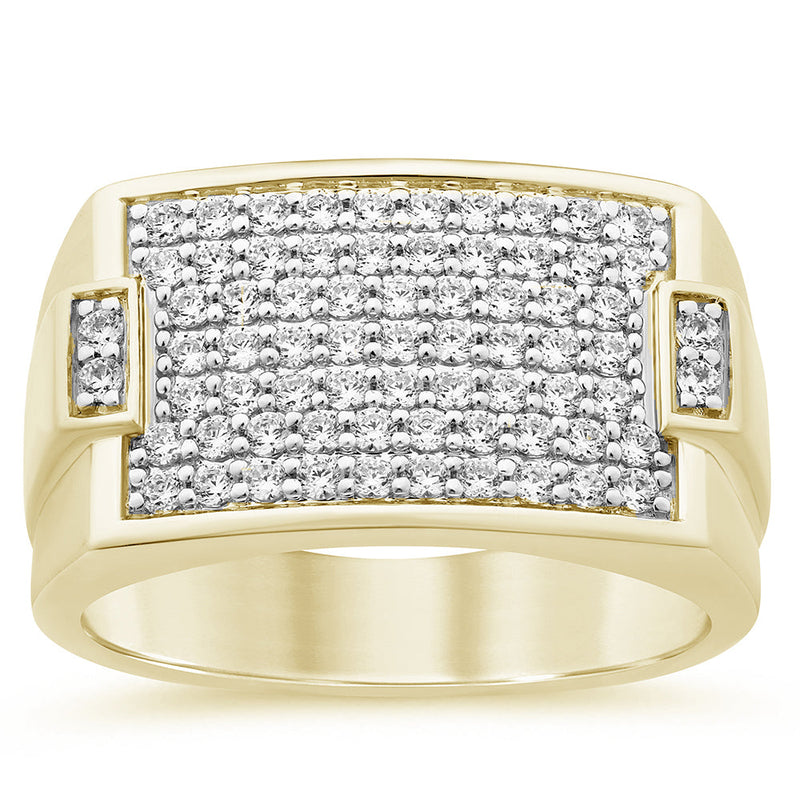 SPECIAL! .99ct G SI 14K Yellow Gold Diamond Men's Band Ring Size 10