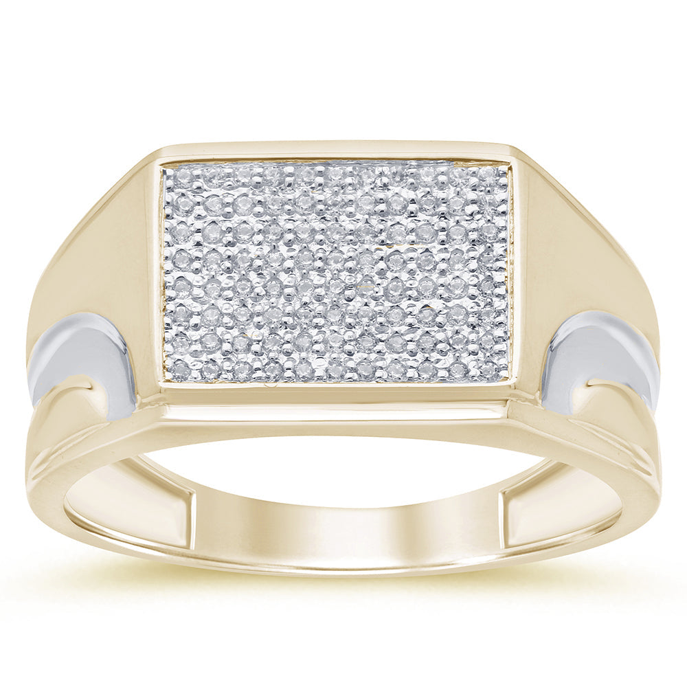 SPECIAL! .26ct G SI 14K Yellow Gold Diamond Men's Band Ring Size 10