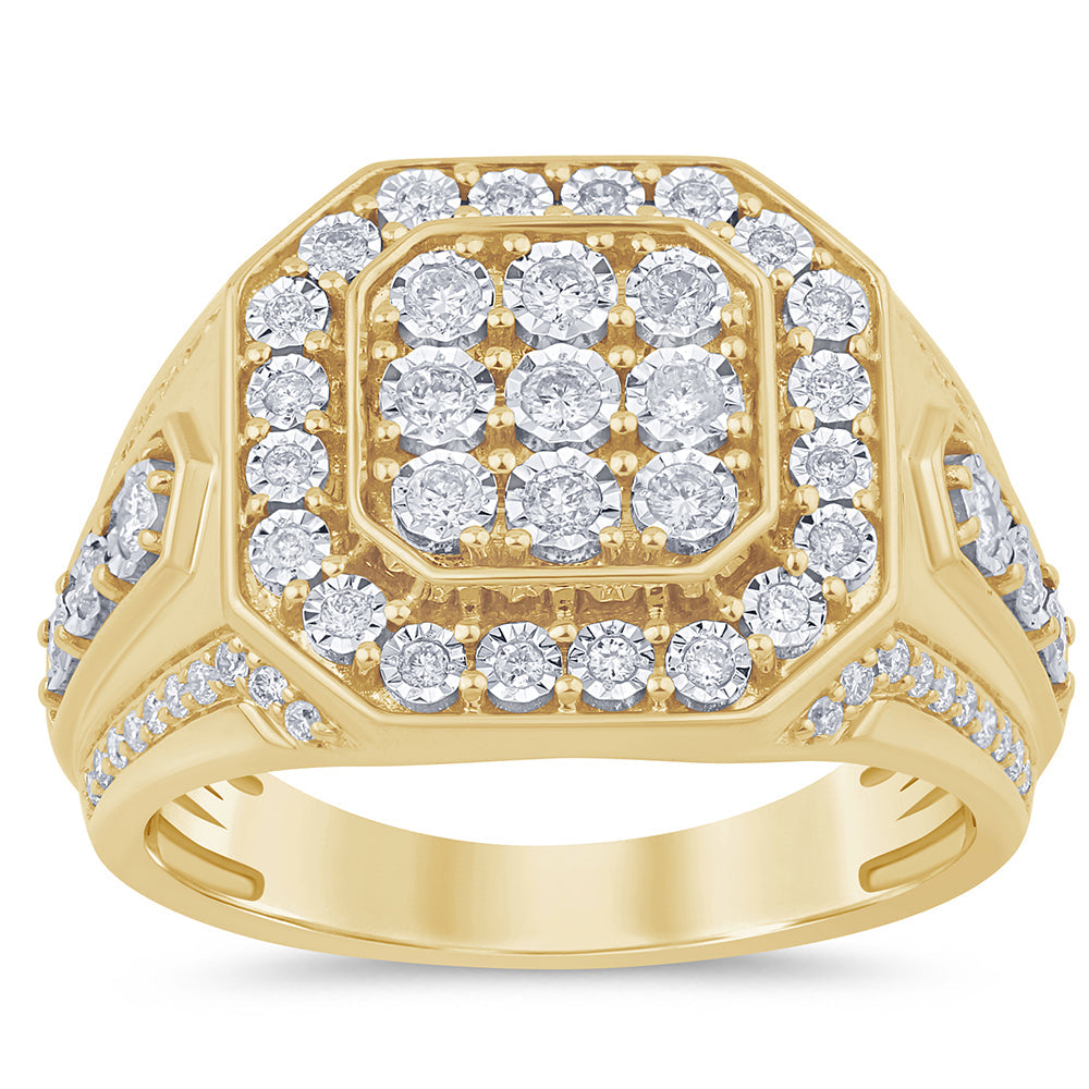 SPECIAL! .72ct G SI 14K Yellow Gold Diamond Men's Band Ring Size 10