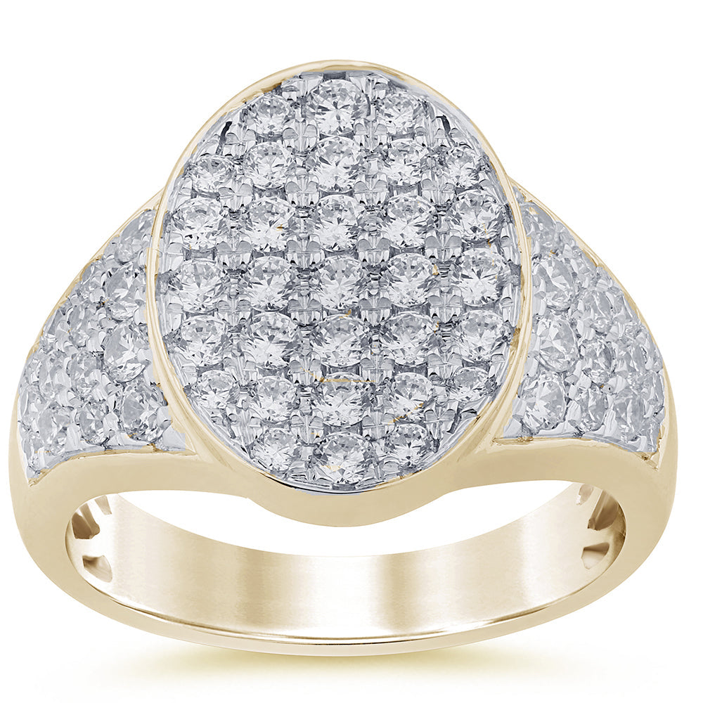SPECIAL! 1.99ct G SI 14K Yellow Gold Diamond Men's Band Ring Size 10