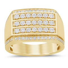 SPECIAL! .52ct G SI 14K Yellow Gold Diamond Men's Band Ring Size 10