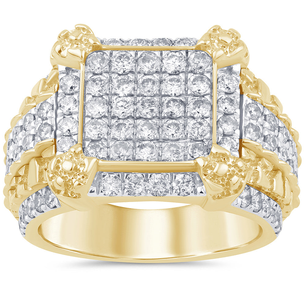 SPECIAL! 2.54ct G SI 14K Yellow Gold Diamond Men's Band Ring Size 10