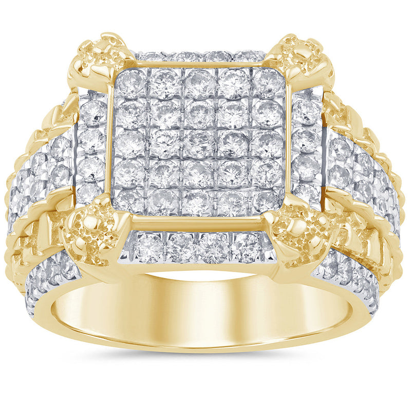 SPECIAL! 2.54ct G SI 14K Yellow Gold Diamond Men's Band Ring Size 10