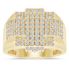 SPECIAL! 1.24ct G SI 14K Yellow Gold Diamond Men's Band Ring Size 10