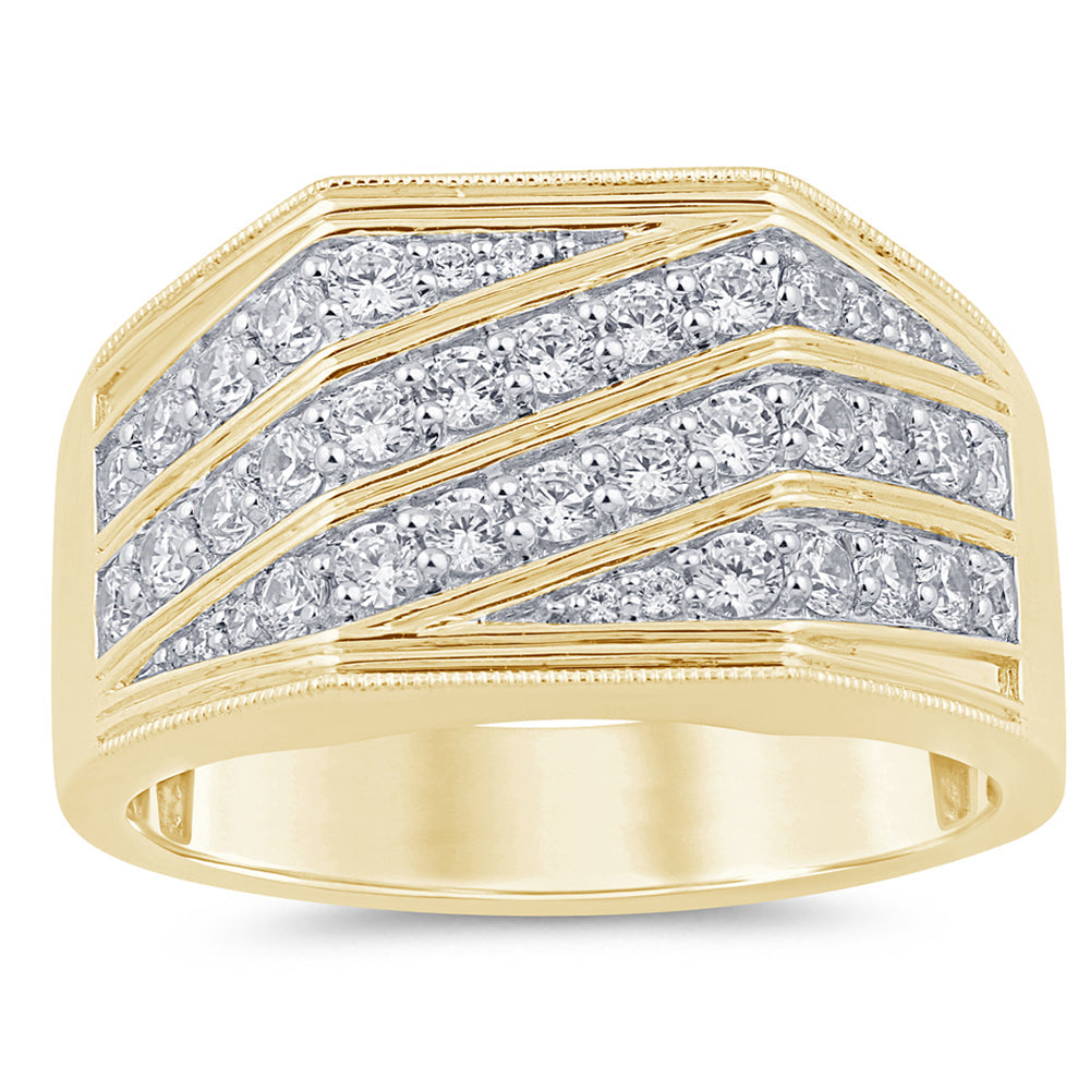 SPECIAL! 1.00ct G SI 14K Yellow Gold Diamond Men's Band Ring Size 10