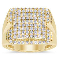 SPECIAL! 1.32ct G SI 14K Yellow Gold Diamond Mens Band Ring Size 10