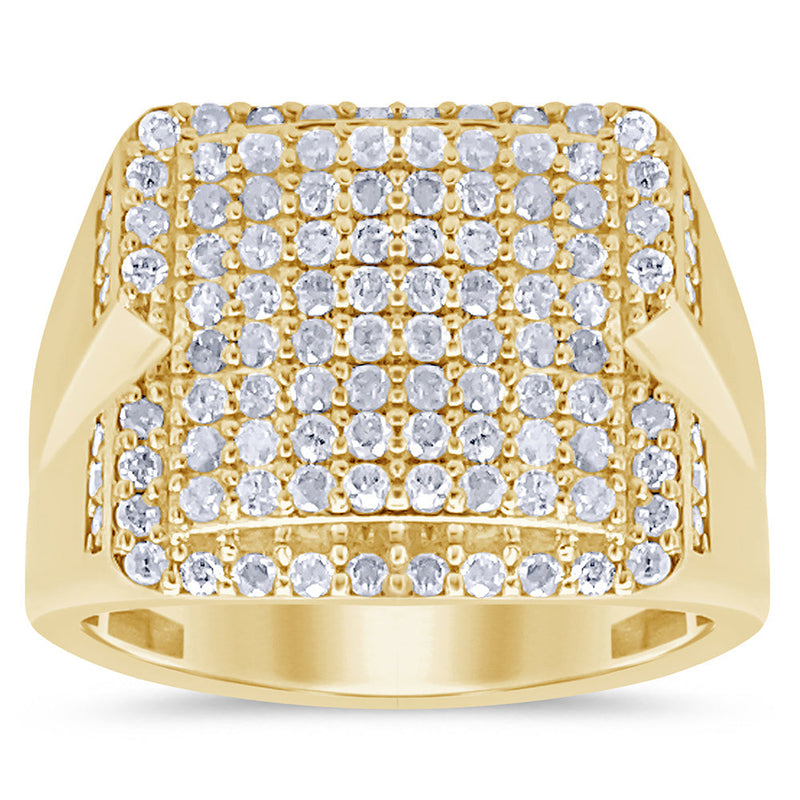 SPECIAL! 1.32ct G SI 14K Yellow Gold Diamond Mens Band Ring Size 10