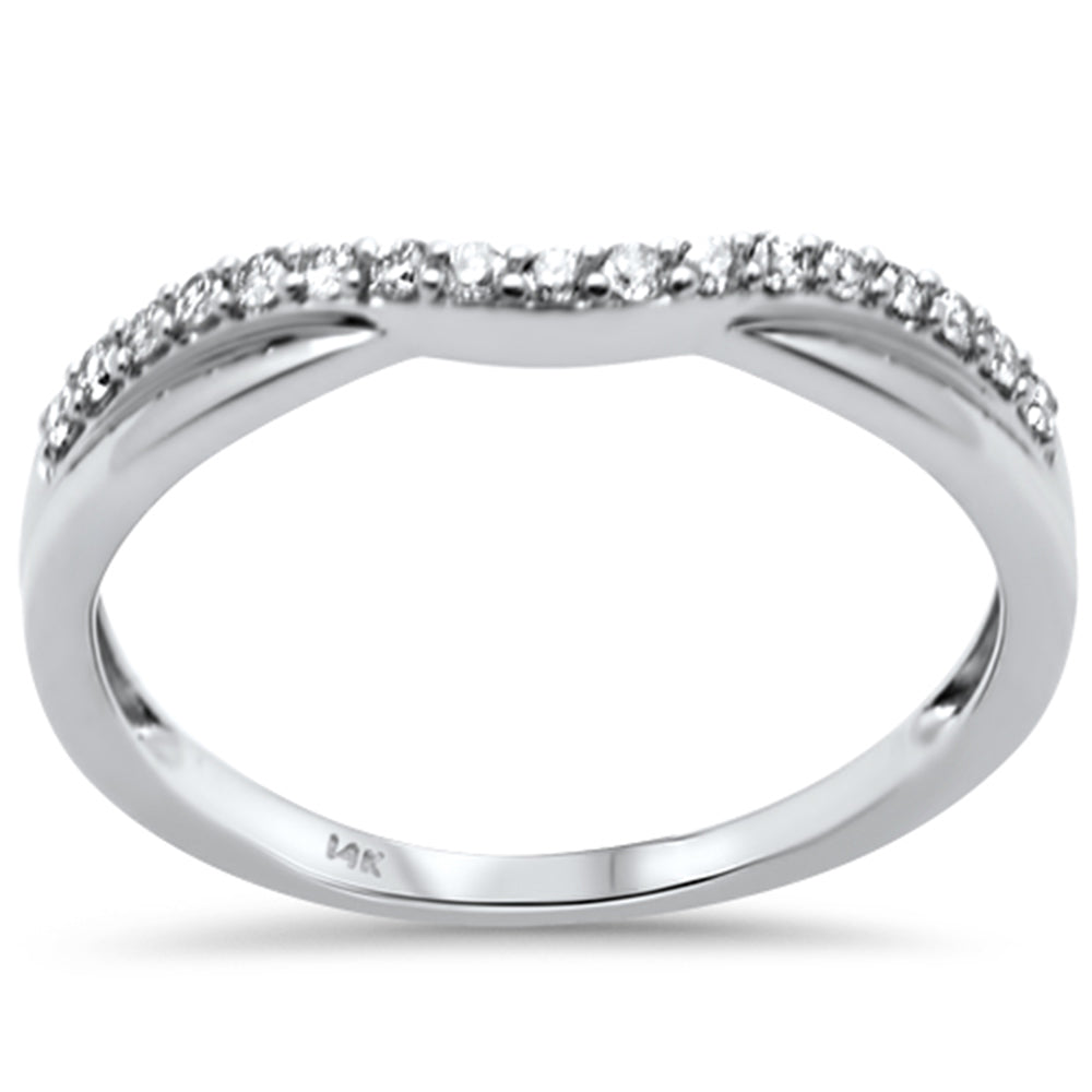 SPECIAL! .16ct G SI 14K White Gold Diamond Stackable Band Ring Size 6.5