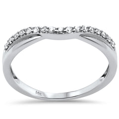SPECIAL! .16ct G SI 14K White Gold Diamond Stackable Band Ring Size 6.5