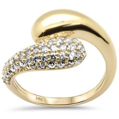 SPECIAL!.75ct G SI 14K Yellow Gold Diamond Wrap Band Ring Size 6.5