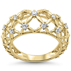 SPECIAL!.48ct G SI 14K Yellow Gold Diamond Dome Band Ring Size 6.5
