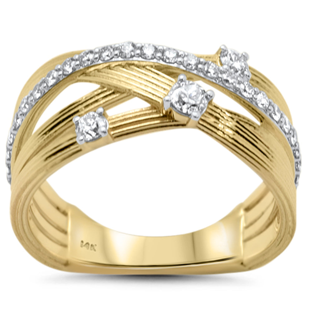 SPECIAL!.49ct G SI 14K Yellow Gold Diamond Wrap Around Band Ring Size 6.5