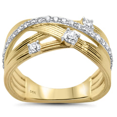 SPECIAL!.49ct G SI 14K Yellow Gold Diamond Wrap Around Band Ring Size 6.5