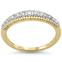 SPECIAL!.24ct G SI 14K Yellow Gold Diamond Band Ring Size 6.5