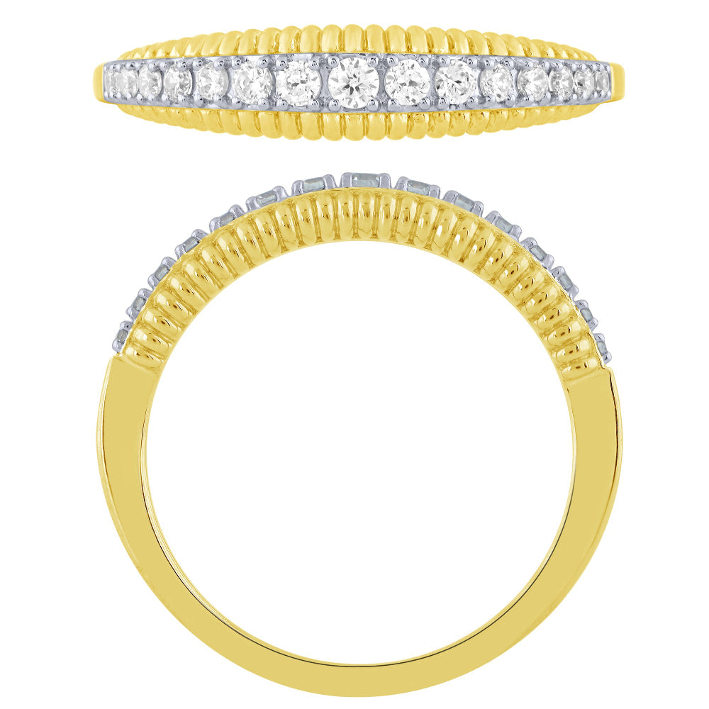 SPECIAL!.24ct G SI 14K Yellow Gold Diamond Band Ring Size 6.5