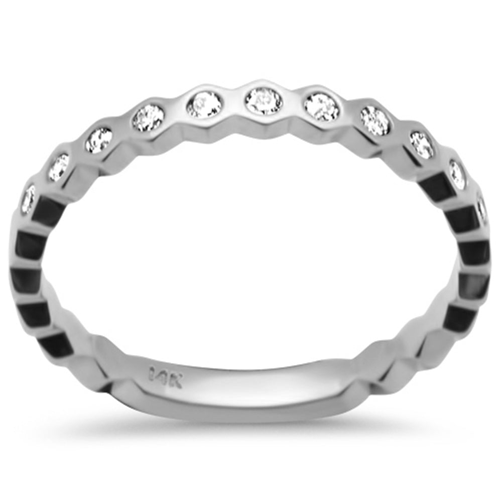 SPECIAL! .14ct G SI 14K White Gold Diamond Band Ring Size 6.5