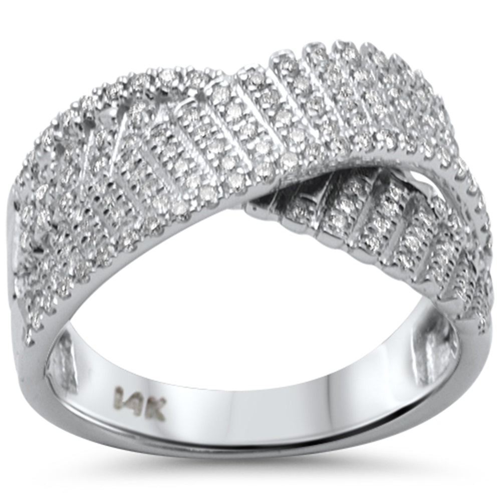 SPECIAL!.60ct G SI 14K White Gold Diamond Wrap Around Band Ring Size 6.5
