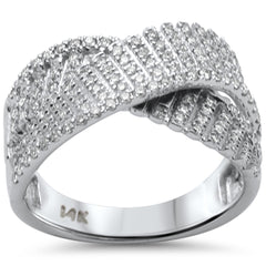 SPECIAL!.60ct G SI 14K White Gold Diamond Wrap Around Band Ring Size 6.5