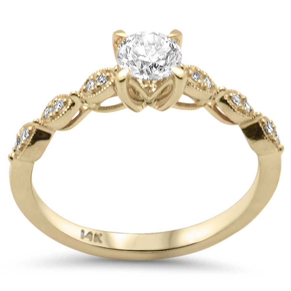 SPECIAL!.55ct G SI 14K Yellow Gold Diamond Millgrain Engagement Ring Size 6.5
