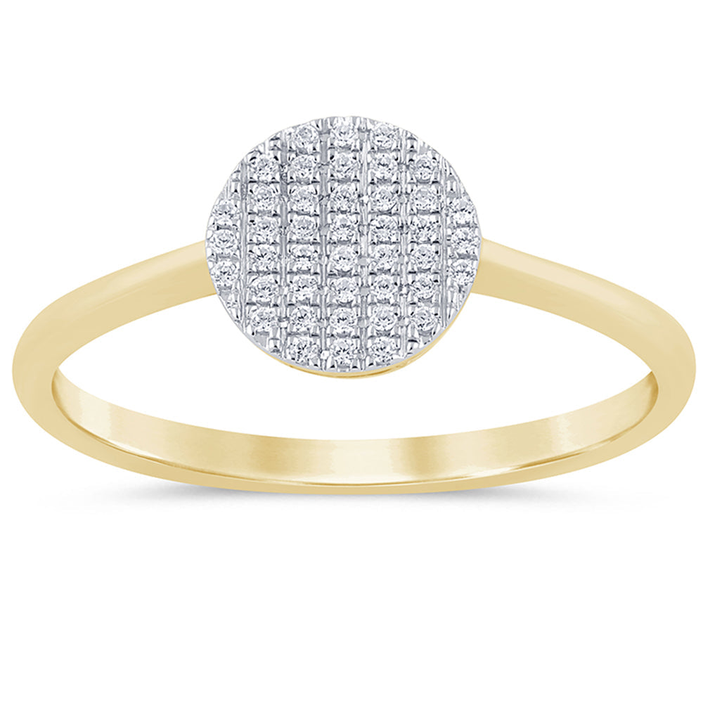 .10ct G SI 14K Yellow Gold Diamond Round Shape Ring Size 6.5