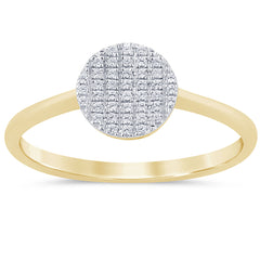 .10ct G SI 14K Yellow Gold Diamond Round Shape Ring Size 6.5