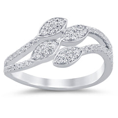SPECIAL!.35ct G SI 14K White Gold Diamond Wrap Around Band Ring Size 6.5