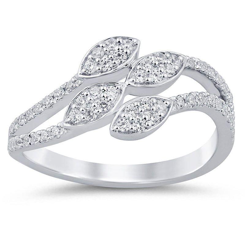 SPECIAL!.35ct G SI 14K White Gold Diamond Wrap Around Band Ring Size 6.5