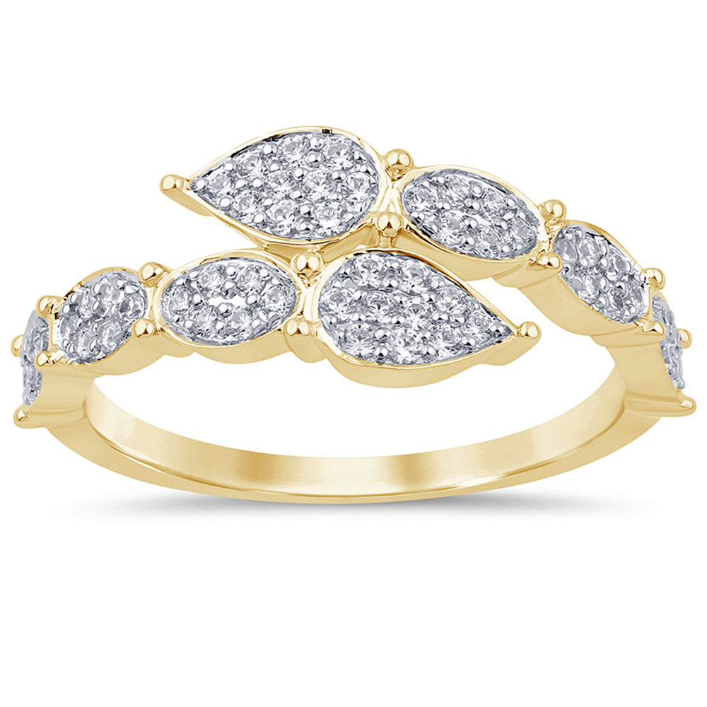 SPECIAL!.35ct G SI 14K Yellow Gold Diamond Wrap Around Band Ring Size 6.5
